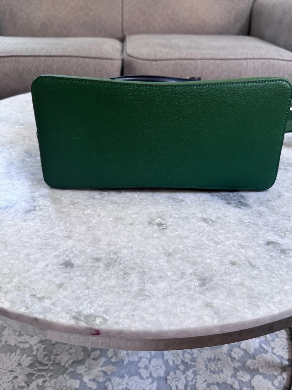Tory Burch Green & White Satchel Tote